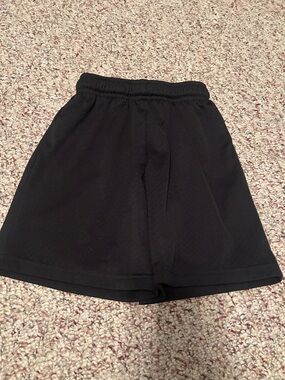 Black Athletic Mesh Shorts